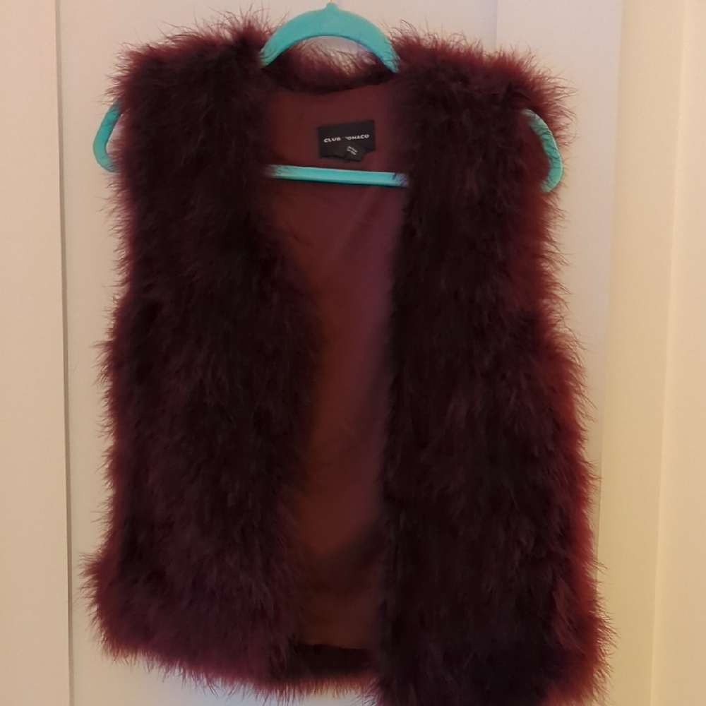Plum Faux Fur Vest